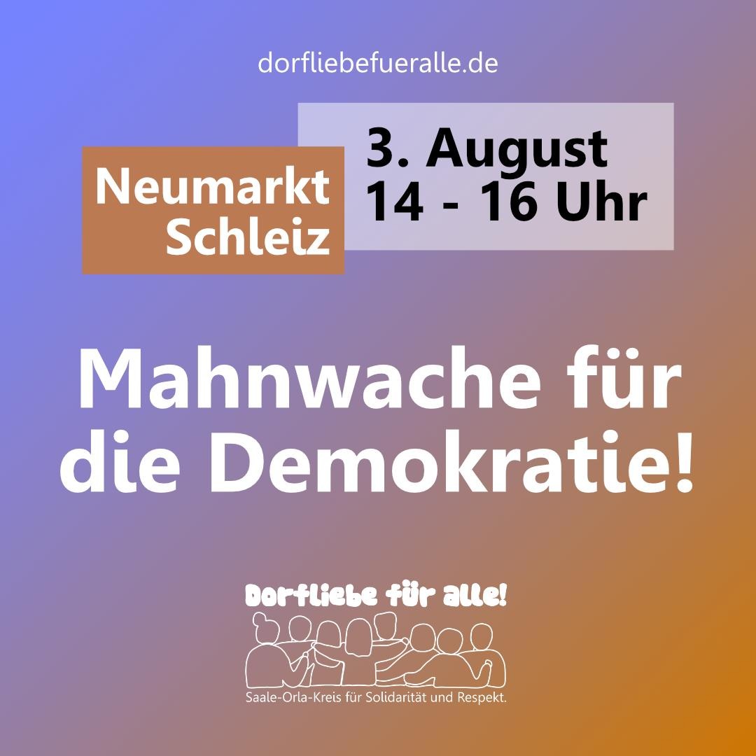 Sharepik mit Titel Ort und Zeit der Mahnwache